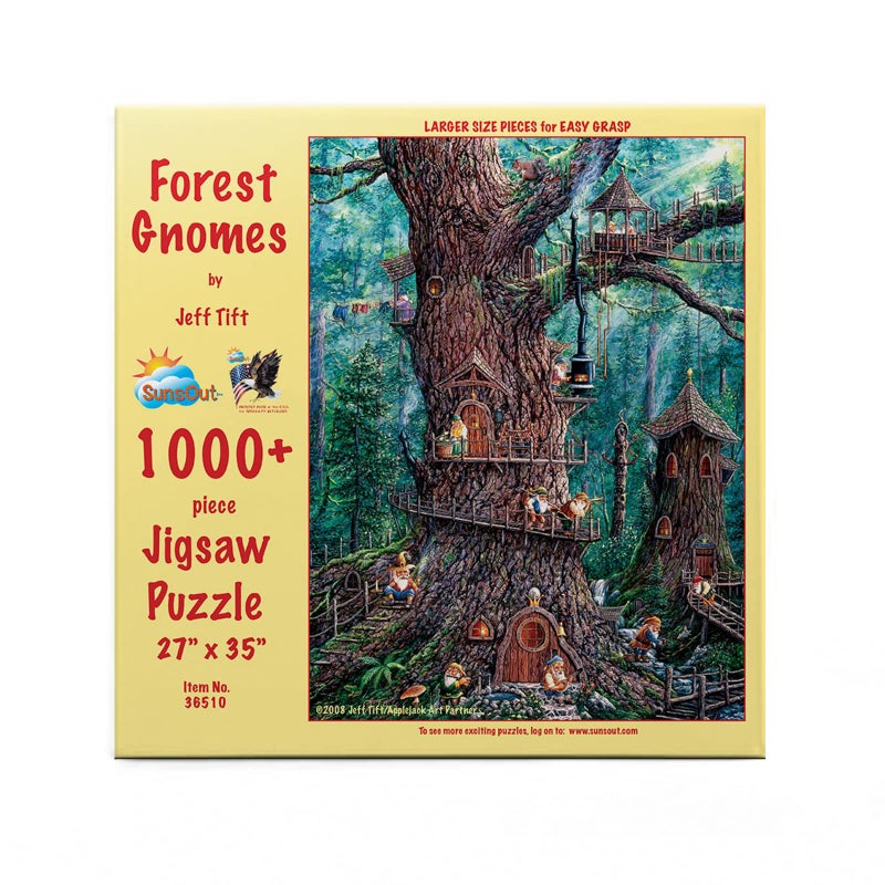 SUNSOUT INC  Forest Gnomes  1000 pc Large Pieces Jigsaw Puzzle by Artist Jeff Tift  Finished Size 27 x 35  MPN 36510 - Image 2