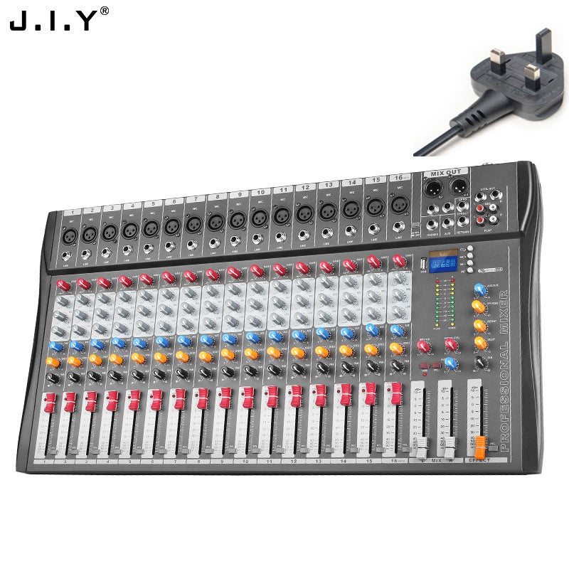 16-Channel Mixer Stage Karaoke Recording Bar Ktv Audio Set Bluetooth Mixer Djmixer 5.0 Monitoring - Image 1