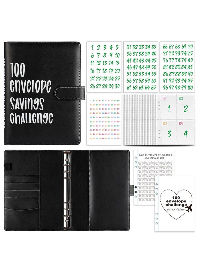 HONGYANG Envelope Challenge Binder Couple's 100-day Challenge Saving Savings Hand Account Notebook - Image 1