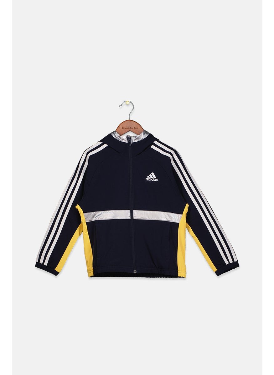 Adidas Kids Boy Brand Logo Training Windbreaker Jacket, Navy  - Image 1