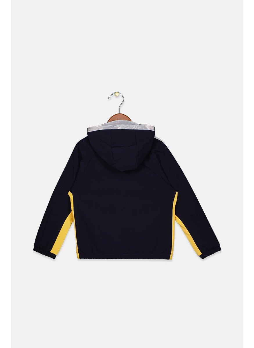 Adidas Kids Boy Brand Logo Training Windbreaker Jacket, Navy  - Image 2