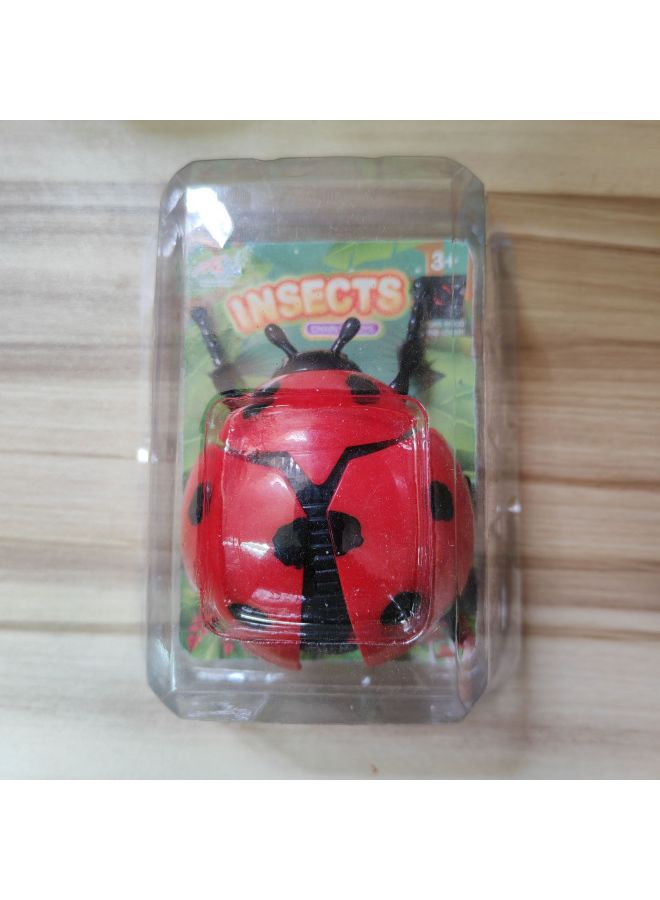 Creative Coil Chain Simulation Fighting Beetle Bees Ladybug Scarab Mono Fairy Insect Model Educational Toys-Color:Red Ladybug (37g)  - Image 1