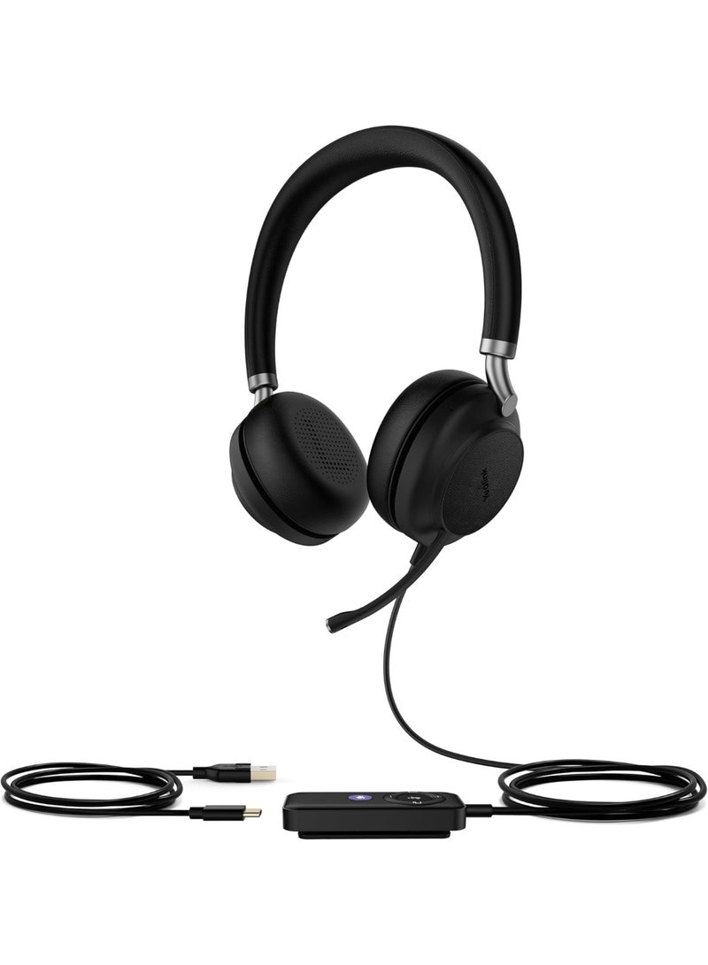 Yealink Premium Bluetooth Headset UH38 Dual USB/Bluetooth Auto Noise Cancelling ANC Busy Light Dual Mute -Teams - Image 1