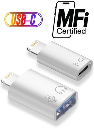 USB C/USB 3.0 Female to Lightning Male OTG Adapter, Fit for iPhone/iPad, Support Connect Card Reader, U Disk, USB Flash Drive, Keyboard, Mouse, Lavalier Microphone, Digital Headphone (2 Pack) - pzsku/Z6AB734C15F20257FA521Z/45/_/1738266596/819326c4-2033-44de-9120-08d94898eb6a