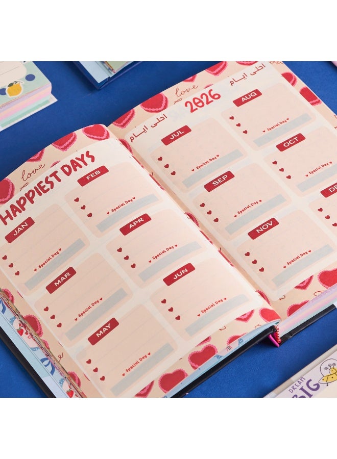 Mofakera Pink Bows Daily gift Calendar Agenda 2026 - A5 - Image 4