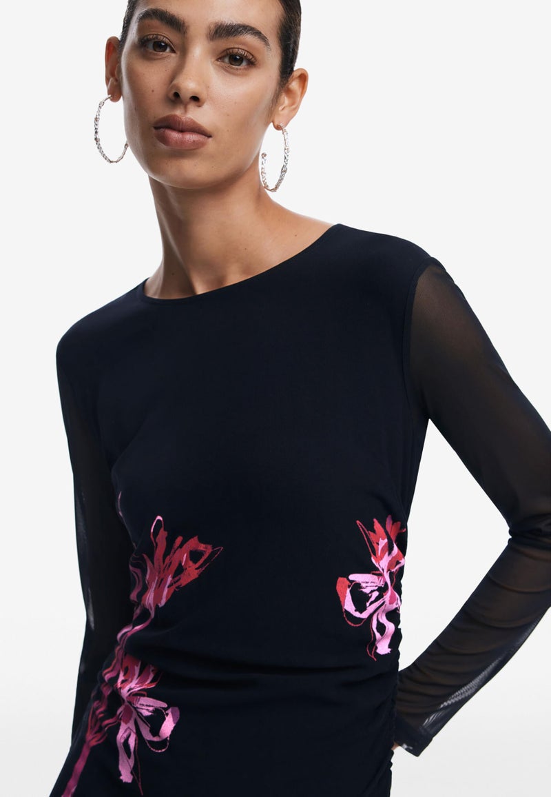 Desigual Women's Asymmetric Lily Long Dress Black - Image 5