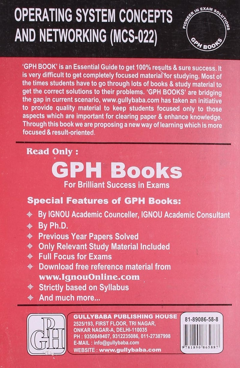 Gullybaba Ignou MPC (Latest Edition) MCS-022 Operating System Concepts And Networking Management, IGNOU Help Books with Solved Sample Question Papers and Important Exam Notes - Image 2