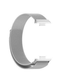 Milanese Stainless Steel Replacement Band Compatible with Huawei Fit 3 Watch, Magnetic Stainless Steel Mesh type strap (Silver)