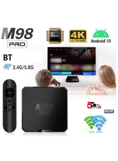 M98 PRO Android TV Box – Android 10, 4K HDR Smart Streaming Media Player with 16GB Storage – Seamless Streaming, Media Playback & Entertainment Hub