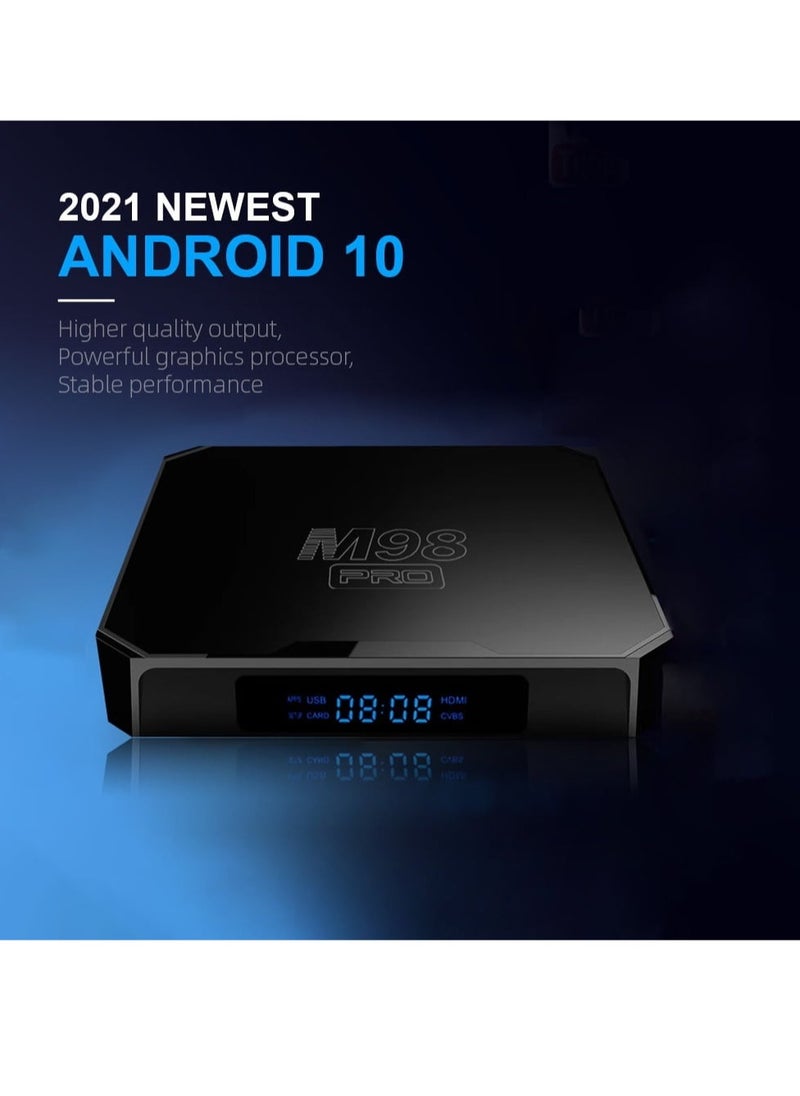 TIGER - M98 PRO Android TV Box – Android 10, 4K HDR Smart Streaming Media Player with 16GB Storage – Seamless Streaming, Media Playback & Entertainment Hub - Image 1