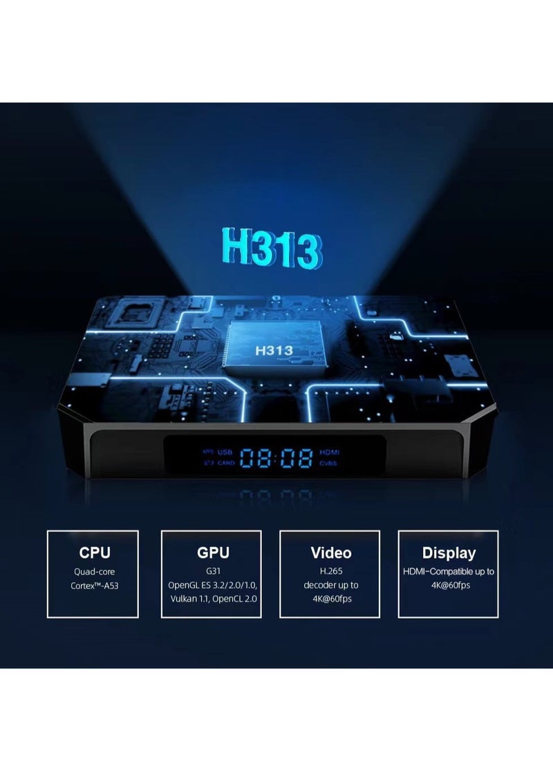 TIGER - M98 PRO Android TV Box – Android 10, 4K HDR Smart Streaming Media Player with 16GB Storage – Seamless Streaming, Media Playback & Entertainment Hub - Image 1