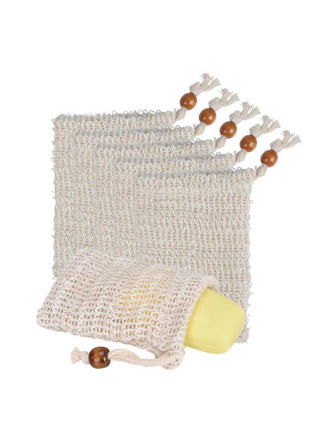BUYGOO BUYGOO 20 Pack Soap Exfoliating Bag, Natural Soap Saver Hand Made Sisal Mesh Soap Bag Bar Soap Bag with Drawstring for Bath & Shower Use - Image 1