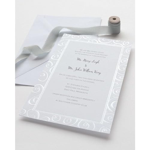 Gartner Studios Pearl Swirl Invitation Kit, Includes Envelopes, 5.5” x 8.5” Invitations, 5.5” x 4.25” Response Cards, 50 Count - Image 4