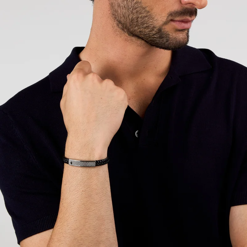 Maserati  Recycled Leather collection Men's   Bracelet - JM525AVE36 for Men | Best Price UAE