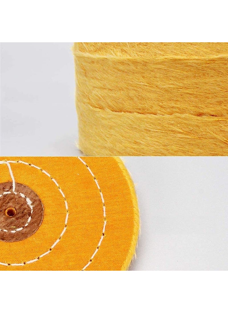 DIY Crafts Diy Crafts 10050 Cotton Lint Cloth Buffing Wheel Gold Silver Jewelry Mirror Polishing Wheel Hole Layers Diy Yellow Pack of 1 Pc 4 Yellow Multicolor  - Image 3