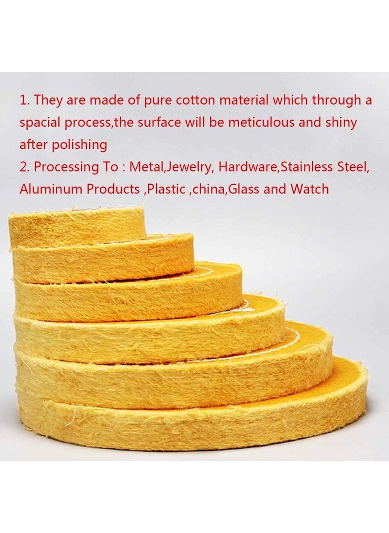 DIY Crafts Diy Crafts 10050 Cotton Lint Cloth Buffing Wheel Gold Silver Jewelry Mirror Polishing Wheel Hole Layers Diy Yellow Pack of 1 Pc 4 Yellow Multicolor  - Image 2