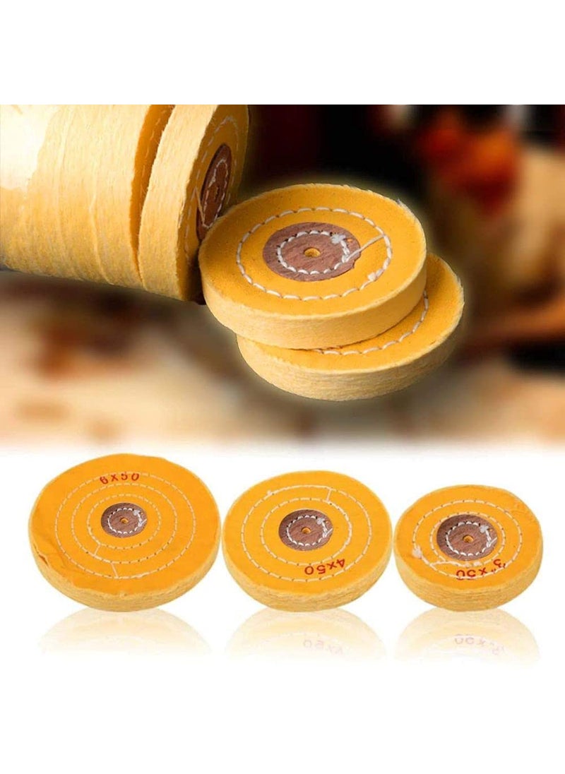 DIY Crafts Diy Crafts 10050 Cotton Lint Cloth Buffing Wheel Gold Silver Jewelry Mirror Polishing Wheel Hole Layers Diy Yellow Pack of 1 Pc 4 Yellow Multicolor  - Image 4