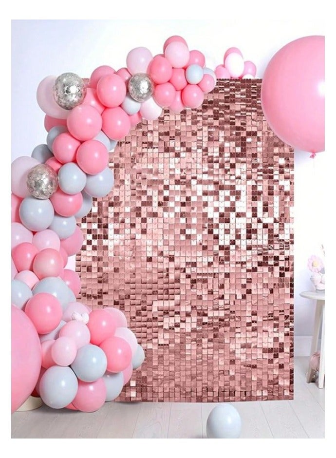 Pink Foil Backdrop 2m Length 1m Width Glitter Foil Backdrop for Wedding Birthday Baby Shower Party Decoration  - Image 3