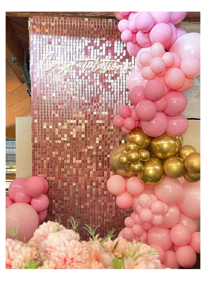 Pink Foil Backdrop 2m Length 1m Width Glitter Foil Backdrop for Wedding Birthday Baby Shower Party Decoration  - Image 5