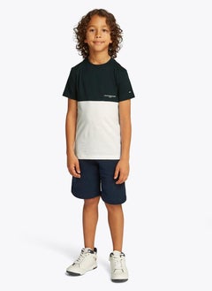 TOMMY HILFIGER Kids Colorblock T-Shirt & Shorts Set  - Image 1