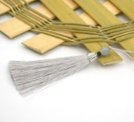 Generic Metal Cap Tassel Feng Shui Charm Pendant silver gray