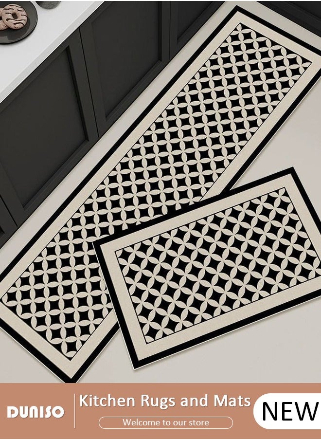 DUNISO - Diatom Mud Kitchen Mat Set, Contemporary Style, Anti-Skidding Rubber Grip, Washable, Oil and Water resistant, Easy to clean Mats for Kitchen, Floor 40*60cm/40*120cm - Image 1