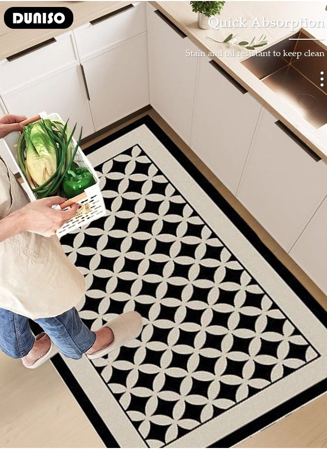DUNISO - Diatom Mud Kitchen Mat Set, Contemporary Style, Anti-Skidding Rubber Grip, Washable, Oil and Water resistant, Easy to clean Mats for Kitchen, Floor 40*60cm/40*120cm - Image 1