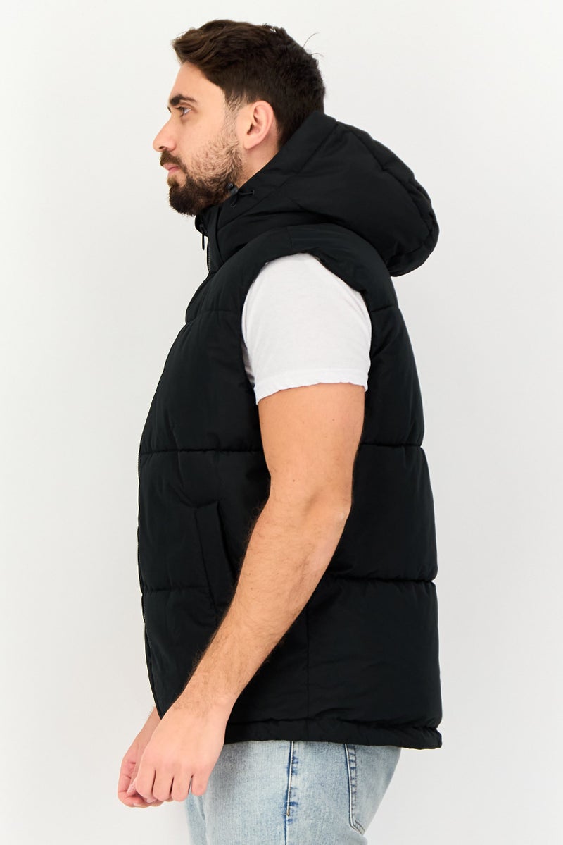 Celio سترة صدرية بدون أكمام للرجال، سوداء - Image 2