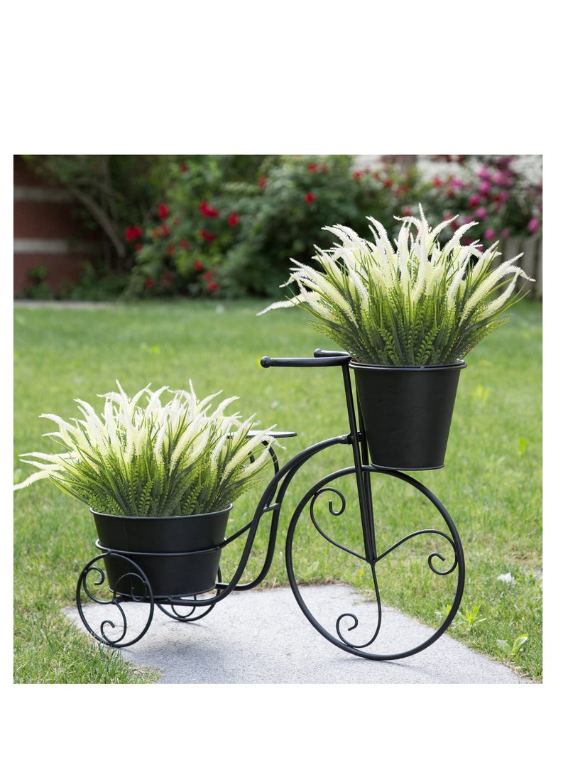 10-Pack UV Resistant Artificial Plants with Flowers, High-Quality Outdoor Fake Grass, Perfect for Indoor and Outdoor Decoration in Gardens, Porches, and Window Boxes (White) - Image 4