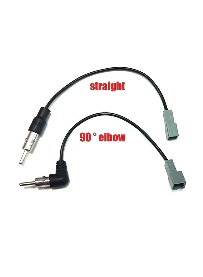 90 Degree Elbow Straight Plug Car Radio Antenna Adapter Cable - Image 1