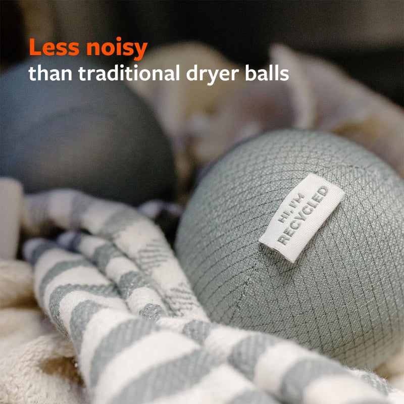 Full Circle Loads of Fun Anti-Static Dryer Balls, Set of 3 - Quiet, Scent-Free and Hypoallergenic Reusable Fabric Softener Laundry Balls - Non Toxic and Vegan, Gray 3 Count - Image 2