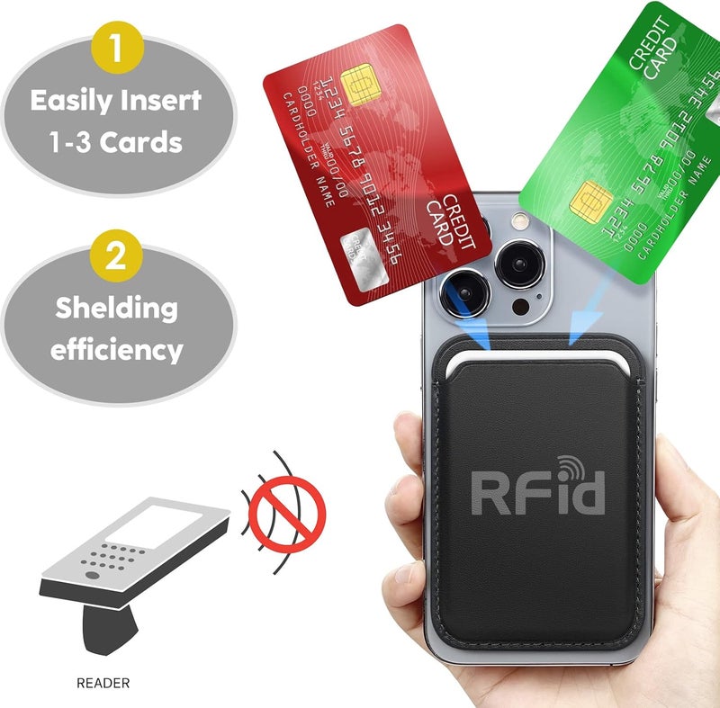 WALLFID Mag-Safe Wallet Leather Compatible with iPhone 15/14/13/12 Pro/Max/Plus/Mini,RFID Card Holder with Mag-Safe Magnet - Image 3