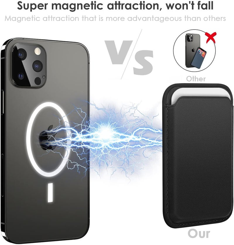 WALLFID Mag-Safe Wallet Leather Compatible with iPhone 15/14/13/12 Pro/Max/Plus/Mini,RFID Card Holder with Mag-Safe Magnet - Image 2