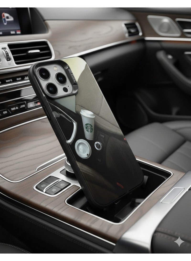 Grace Aesthetic Coffee & Car Interior Phone Case - Luxury Lifestyle Graphic iPhone Cover - 16 pro max - Image 5