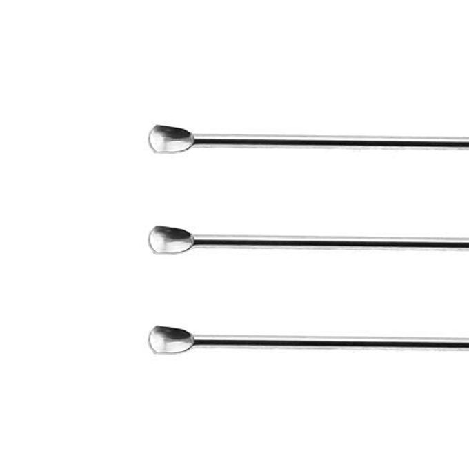 Maxmoral 1 Set Stainless Steel Micro Lab Sampling Scoop Spatulas Combination Reagent Spoon Laboratory Supplies (Pack of 4) - Image 3