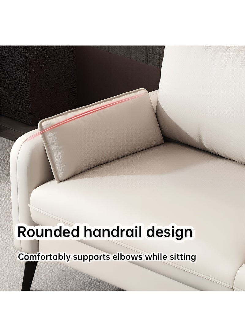 Taimi - Modern Sofa Scandinavian Style with Supportive Back Cushion, Comfortable Wide Seat and Soft Armrest High Quality for Living Room, Bedroom, Office and Salon, Sofa 2-Seater Beige - 120CM - Image 1