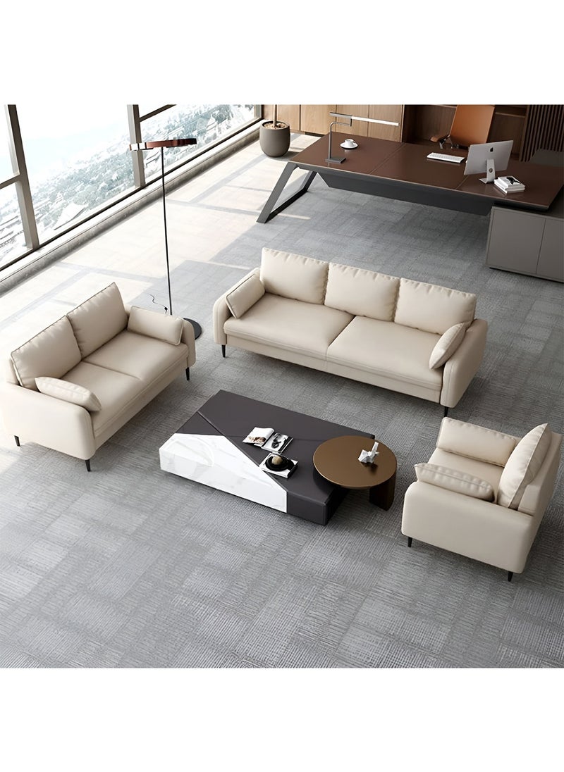 Taimi - Modern Sofa Scandinavian Style with Supportive Back Cushion, Comfortable Wide Seat and Soft Armrest High Quality for Living Room, Bedroom, Office and Salon, Sofa 2-Seater Beige - 120CM - Image 1