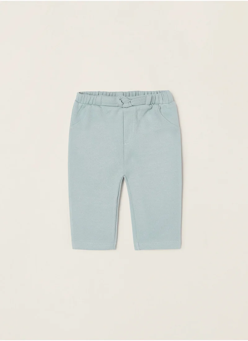 زيبي Cotton Joggers for Newborn Baby Girls, Aqua Green