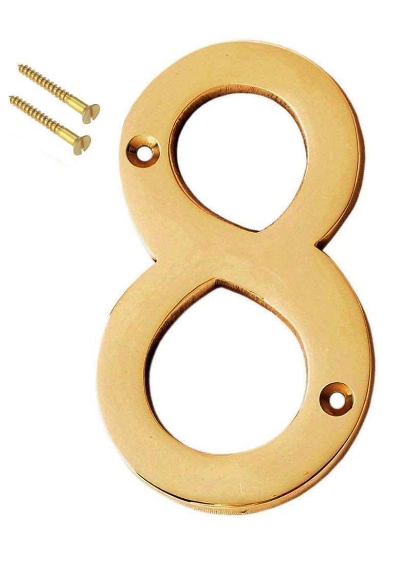 ESPLANADE eSplanade 4 Brass House Hotel Door Number Plaque Sticky Numeric Numerical Digit 09 8eight  - Image 2