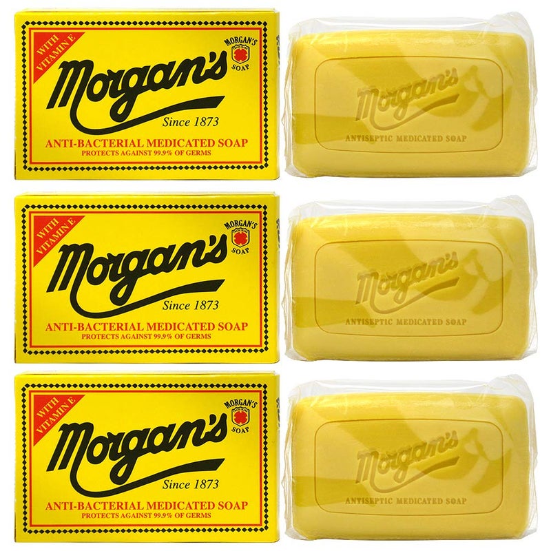 Morgans AntiBacterial Medicated Soap With Vitamin E 80g Set of 3