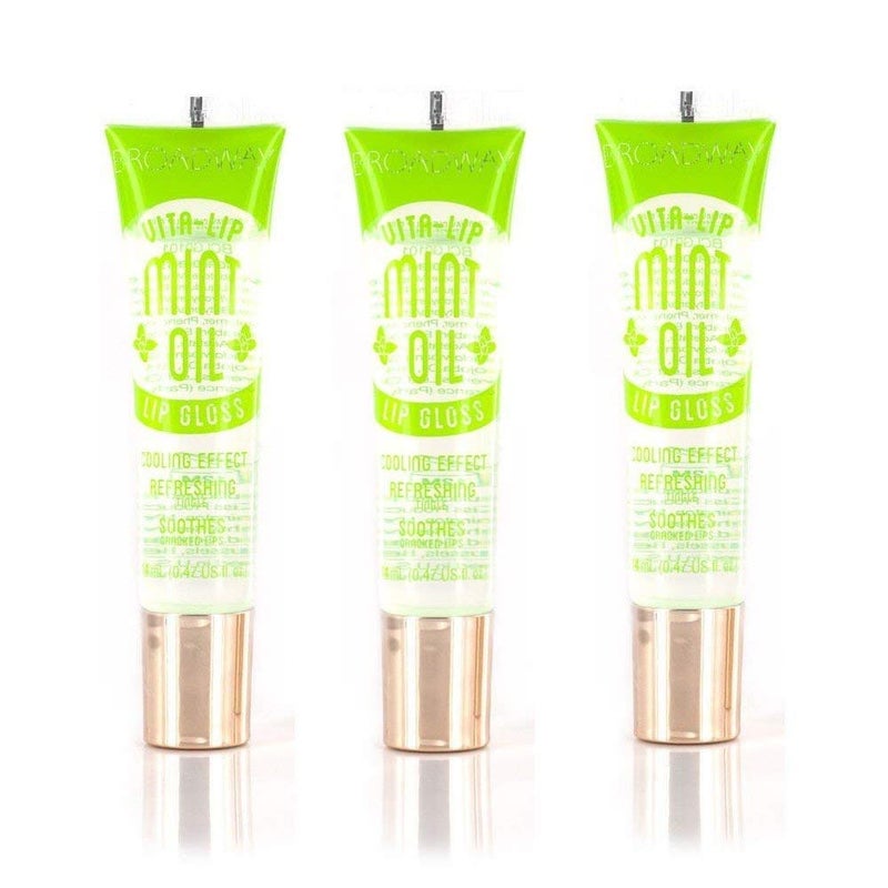 Ruby Kisses Broadway Vita-Lip Clear Lip Gloss (Mint Oil 3 Pack), Ultra-Hydrating & Soothing Formula with Vitamin Oils, High-Shine Non-Sticky Finish, Nourishing Glossy Lip Balm With Cooling Effect - Image 1