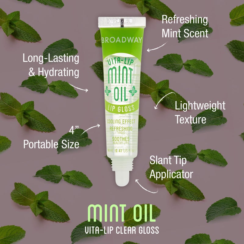 Ruby Kisses Broadway Vita-Lip Clear Lip Gloss (Mint Oil 3 Pack), Ultra-Hydrating & Soothing Formula with Vitamin Oils, High-Shine Non-Sticky Finish, Nourishing Glossy Lip Balm With Cooling Effect - Image 2
