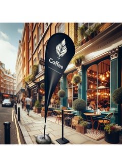 قاعدة أرضية قابلة للطي من Anley مع حقيبة مياه - تناسب عمود العلم Flutter Feather Banner بقطر داخلي 0.65 بوصة - حامل من الفولاذ المقاوم للصدأ مع حقيبة وزن مستديرة للأعمال الخارجية - القاعدة فقط  - Image 5