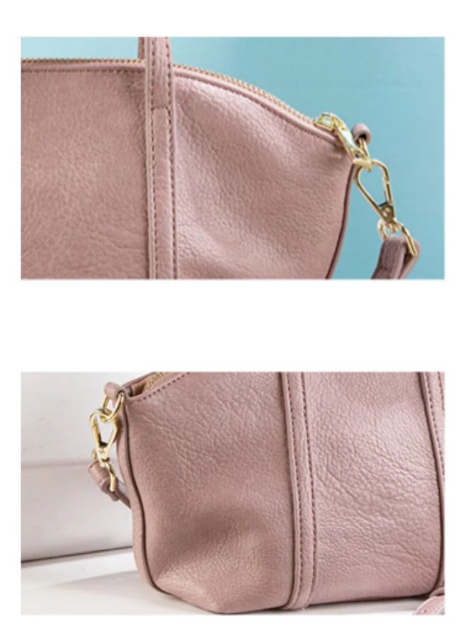 Chic Light Pink Leather Purse for Women - Elevate Your Style with a Touch of Feminine Flair - Image 2