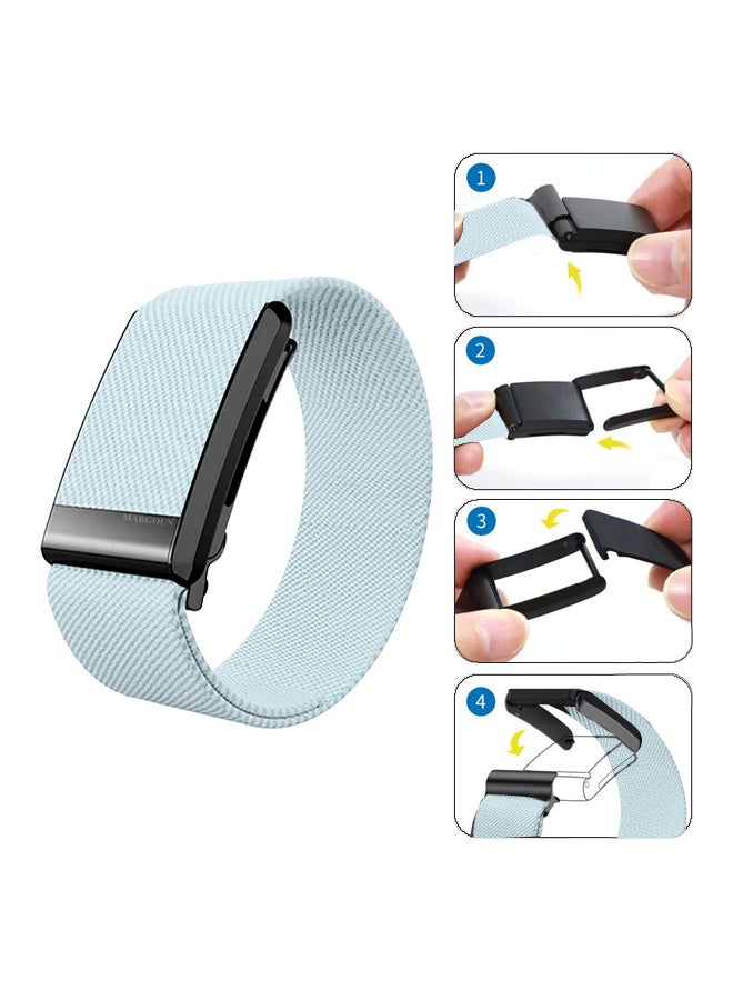 CATANES Premium Adjustable Nylon Strap for WHOOP 5 – Lightweight & Breathable Replacement Band - Light Blue - Image 4