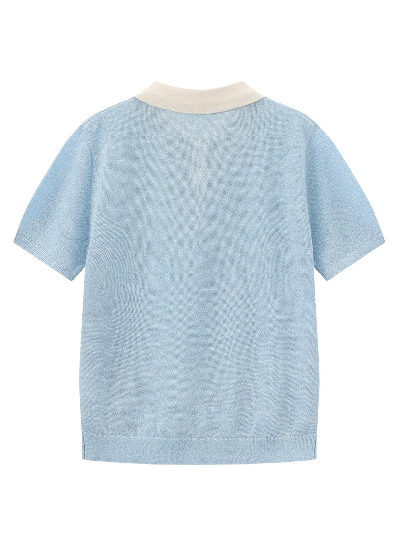 Balabala Blue Kids Boys Lapel Sweater for Men | Best Price UAE