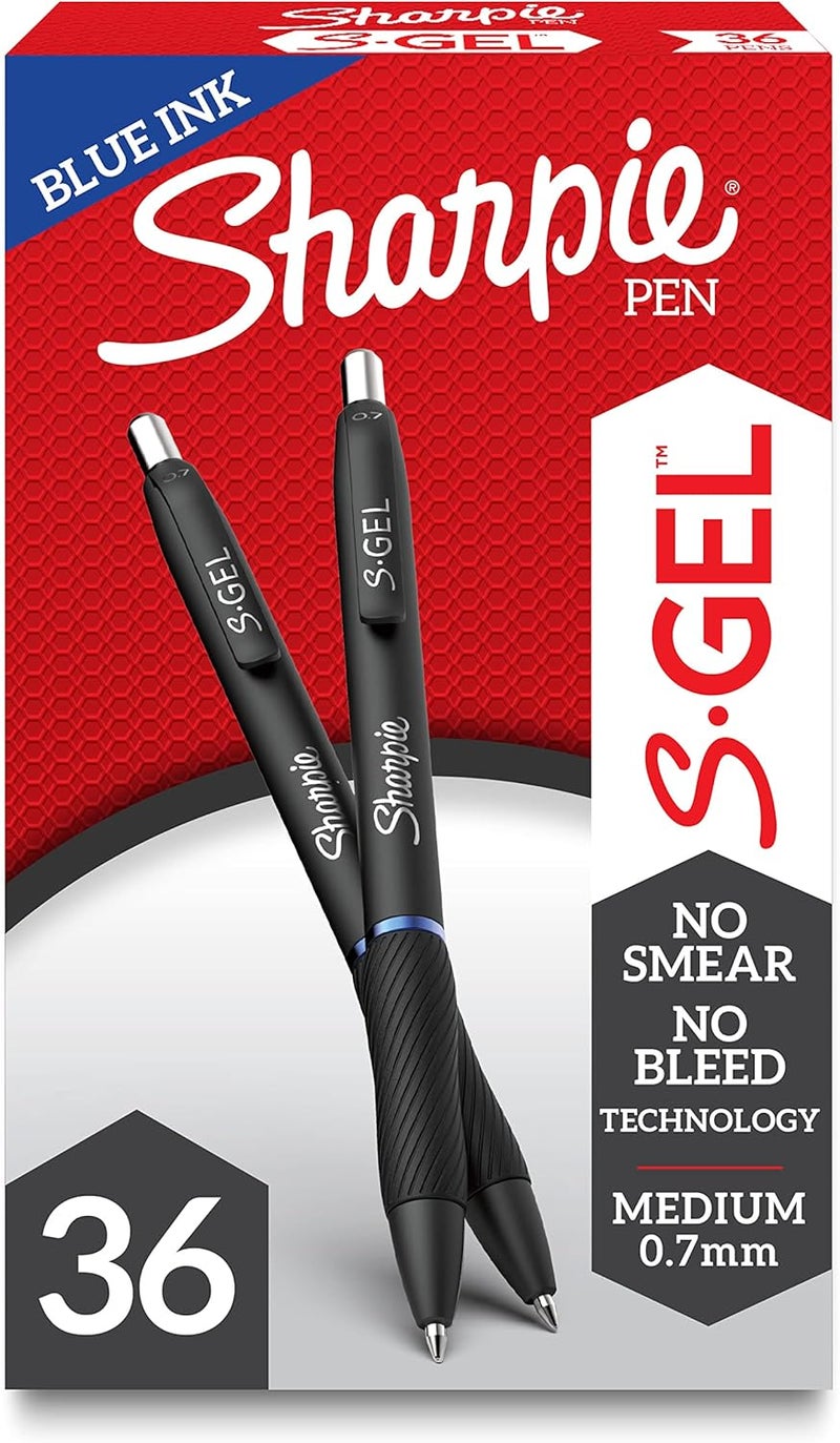 Sharpie أقلام جيل شاربى SGel بسن متوسط 0.7 مم حبر أزرق 36 قطعة - Image 1