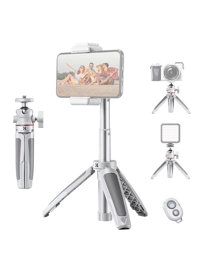 K&F Concept Portable Extendable Selfie Stick Tripod Aluminum Alloy 1/4 In Screw 2kg Load Capacity with Phone Holder Remote Shutter Replacement  - Image 3