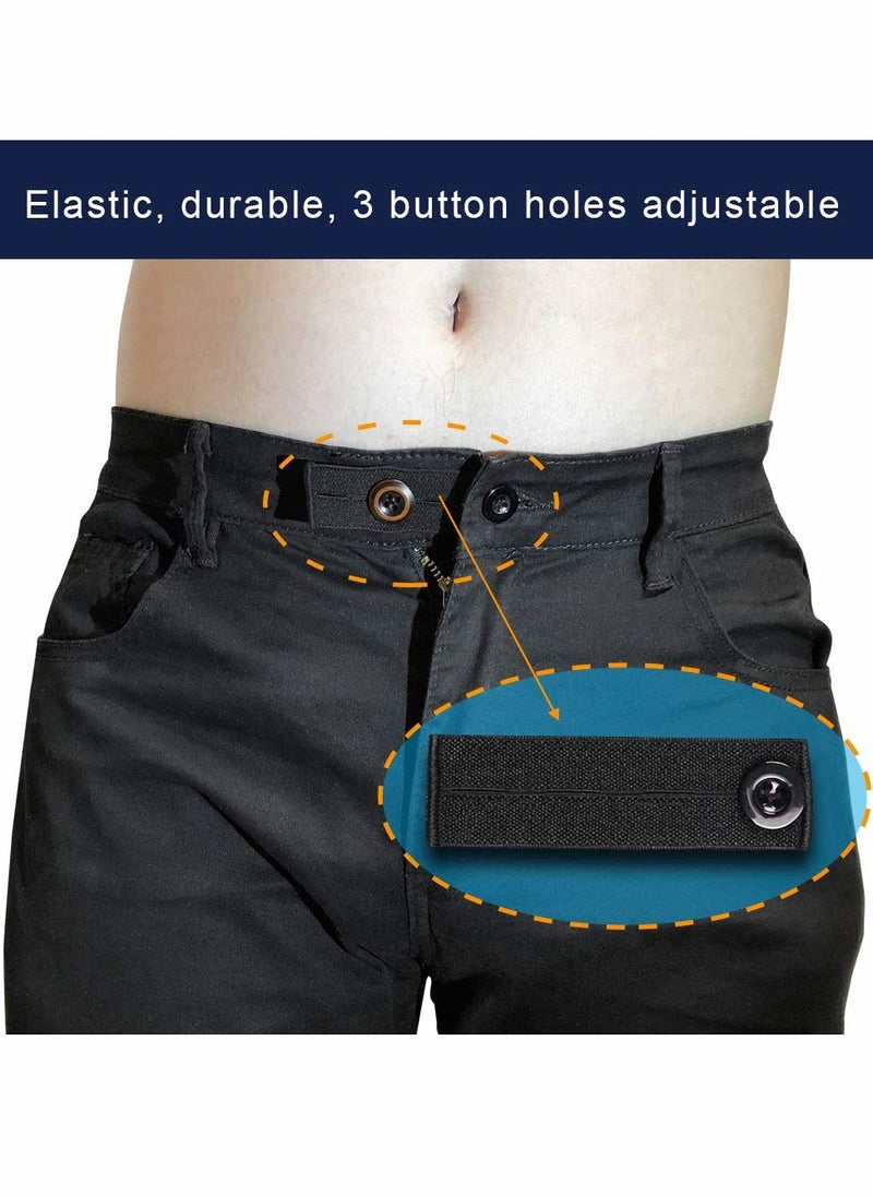 SYOSI - Premium Button Extender for Pants 4pcs Pants Extender for Maternity Buttons Extender for Men Women Waistband Extenders Jean Waist Extenders Black Pants Button Extender Elastic - Image 1