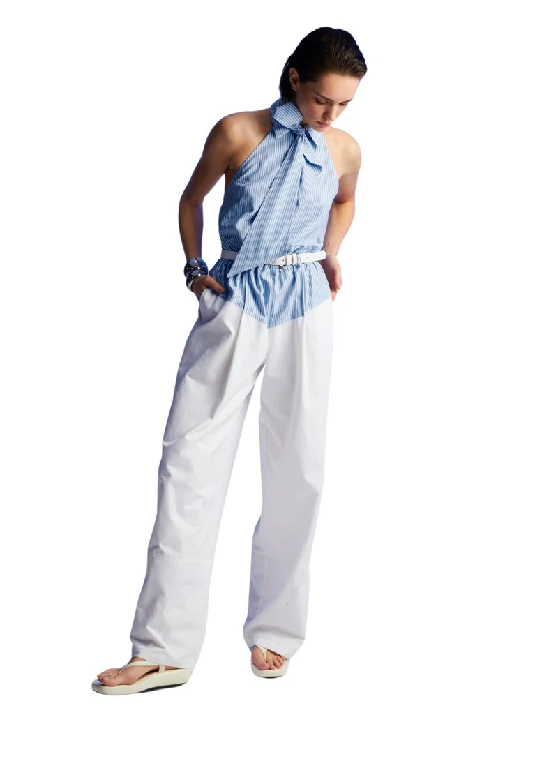 نوكتورن Halter Neck Jumpsuit with Tie Design